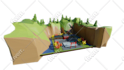 create low poly 3d, maps, props and scenes for your game