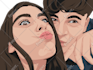 draw couple portrait illustration from photo