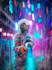 add neon lights and holographic overlays to your photos