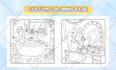 draw cute doodle line art illustration bold and easy coloring page for kids KDP