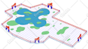 draw pixel art building illustration