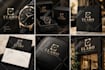 design logo, brand style guide or brand identity guidelines with branding kit