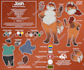design a complex furry ref sheet for you