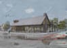 do architectural hand  sketch and rendering