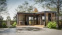 design container house, tiny house, garden room and realistic visualization