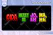 design text emote for streamer twitch, youtube, facebook