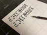 write medieval blackletter, gothic calligraphy
