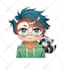 design logo with cute anime mascot