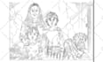 line drawing and vector line art illustration