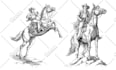 custom engraved line art hand drawn digital illustration
