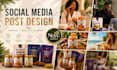 design modern social media posts for brands