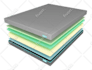 create 3d visualization of mattress with section