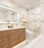 do modern and luxury kitchen interior design in 3d rendering