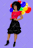 draw colorful african american style illustrations