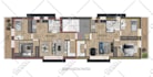 create 2d colored and textured floor plan