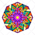 create 4 colorful, art mandalas for you