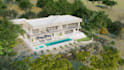 design and render backyard front landscape, garden, pool, patio, park