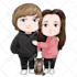 draw cute chibi style for couple