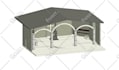 render architectural site plan, 2d landscape and master plan