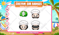 draw chibi twitch emotes, sub badges, vtuber animated emotes