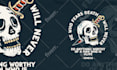 draw custom retro vintage t shirt design and illustration