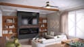 render 3d commercial exterior and interior in sketchup