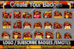 design amazing twitch emotes and sub badges in bulk