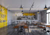 do interior design 3d rendering for cafés, restaurants, offices
