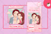 draw unique wallpaper illustration of your couple portrait