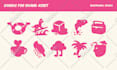create collage of vector hand drawn doodles illustration