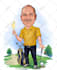 draw a premium golf caricature, any sports caricature