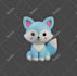 model a cute 3d cartoon character or animal with rigging for animation