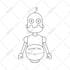 design cute robot character or mascot