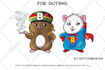 create a professional mascot, animal, cartoon character logo