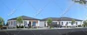 do high quality exterior 3d architectural render for US residential plan