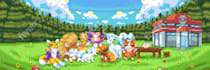draw pixel art background for you