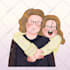 draw cartoon couple portrait