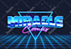create a 3d text logo with vintage retro style animation