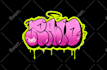 create graffiti throw up, graffiti bubble for your logo