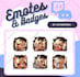 make custom emotes in cute chibi style