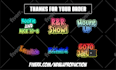 design unique custom text emotes for twitch, kick, youtube