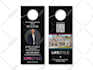 design a modern door hanger design for your real estate business