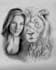 sketch handmade charcoal pencil drawing with shipping