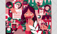 unique design a flat illustration with people for app, web or book cover