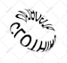 draw bold typography logo design circle style