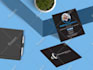 design square and standard business card with print ready files