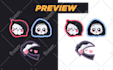 designs cute twitch emotes and sub bit loyalty badges