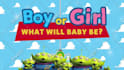 make a gender reveal video using toy story