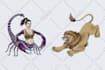 do awesome illustration in traditional japanese tattoo style