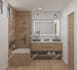 design bathroom, kitchen, bedroom and realistic 3d rendering interior